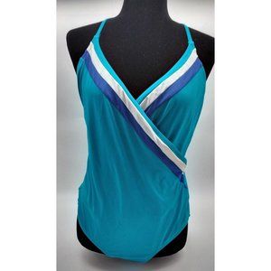 J Crew Womens Plus 14One Piece V Neck Swimsuit Bathingsuit   Convertible Straps